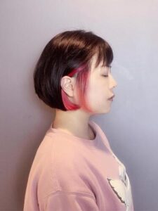 挑染、耳圈染